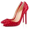 Chaussures de chaussures de robe Habit High Talons Red Shiny Bottoms Chaussures pour femmes classiques 8cm 10cm 12cm talons minces noirs Pumides en cuir nue nue Talons de mariage