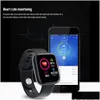 Orologi intelligenti D20 Sport per uomo donna regalo Smartwatch digitale Fitness Tracker Orologio da polso Bracciale Pressione sanguigna Android Ios Y68 Drop Dhbaw