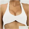 Bikinis Set Bras Soutien-gorge de sport pour femmes Gym Sport Crop Top Y Push Up Noir Dos nu Yoga Vêtements en plein air Fitness Run Sportswear Femme Otzrg