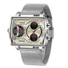 Wristwatches Sport Waterproof Wrist Watch Gold Quartz Led Clock Men Male Military Double Display Digital Watches Relogio Masculino