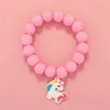 Chain Strawberry Cherry Popcorn Beads Friendship Armband Pumpkin Glaspärlor Girl Halloween Jewelry Accessories Q240401