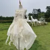 Sıradan Elbiseler Vintage Victoria Lolita Elbise Cosplay Kawaii Dantel Çiçek Şerit Yay İzi Kadınlar Japon Zarif Düğün Partisi