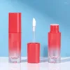 Bouteilles de stockage 30 pièces 50pcs bouteille de Tintoil à lèvres ronde 2.5ml Mini conteneurs de glaçage à lèvres en plastique dégradé rouge vide emballage cosmétique Tube brillant