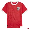 Jerseys de football 2024 Euro Autriche Accueil Rouge Blanc Chemise de football 24/25 Hommes Sports Extérieur Équipe nationale Uniforme Drop Livraison Athl Otzj2