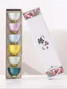 TEAWARE SETS 6 st/ställ in kinesisk keramisk tekopp 6-färg genomskinlig glasyr Kungfu Teaset Small Porslin Bowl Accessories Drinkware