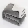 Одеяла зимнее флисовое одеяло, фланелевое теплое толстое двухслойное покрывало, одностороннее покрывало, одеяло для спальни