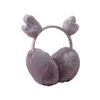 Christmas Antlers Winter Earmuffs New Fur Elk Ear MuffsSolid Color Headphones Women Girls Fur Headphones Warm Ear Warmers Hot