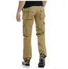 Men's Pants High Quality Cargo Men Casual Multi-Pockets Tooling Trousers Solid Cotton Workout Mens Ourdoors Camouflage Work Wear
