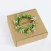 Decorative Flowers 6cm Mini Easter Wreath With Green Leaves Simulation Colorful Berry Garland For 2024 Party Home Table Decor Candle Holder