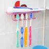 Kök förvaring plastisk självhäftande rack tandborste tandkräm rakapparat badrumstillbehör tandborste hållare