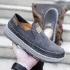 Casual Shoes Classic Men's Leather Men Loafers Flat Spring Autumn Man Moccasins Breathable Flats Suede Outdoor Sneakers