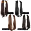 Synthetic Wigs Synthetic Long Wavy Curly Ponytail for Women Ribbon Drawstring Tied to Hair Tail Hair Natural Fake Hairpiece Y240401