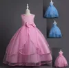 Beauty Pink Sky Blule Jewel Girl's Birthday/Party Dresses Girl's Pageant Dresses Flower Girl Dresses Girls Everyday Skirts Kids' Wear SZ 2-10 D401112