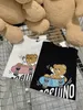 Moda Ragazzi Ragazze orso lettera stampata T-shirt INS bambini cartone animato manica corta tees 2024 Estate bambini cotone casual top abiti firmati S1281