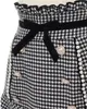 Doce feminino estudante houndstooth arco veludo saia curta outono e inverno elegante cintura alta magro fishtail saias para mulher 240401