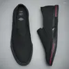 Sapatos casuais masculinos tendência da moda capa de lona pé plano leve macio tênis de caminhada primavera outonobm001