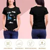 Polos pour femmes tombant de la baleine du ciel et du bol de pétunias T-shirt Lady Vêtements Vêtements féminins Tops d'été T-shirts surdimensionnés pour femmes