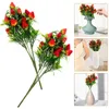 Decorative Flowers Fake Strawberry Branches Simulated Wedding Table Decorations Festival Accessory