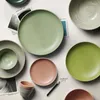 Kubki ręcznie robione kreatywne osobowość Zakka Japonia styl Ceramiczne filiżanki 185 ml Pigment Kawa bez rękodzieło porcelanowe