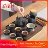 Teaware Sets Matcha Cute Tea Set Afternoon Semi Automatic Infuser Ceramic Luxury Travel Kungfur Juego De Tazas Kitchen Cookware MZY