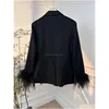 Basic Casual Dresses In Early Spring Of 2024 A French Suit Jacket With Detachable Ostrich Furwork Cuffs Drop Delivery Apparel Wome Dhczr