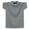 Männer Polo-Shirt Sommer Herren Tasche Solide Shirts Baumwolle 6XL Plus Größe Casual Atmungsaktive Outdoor Kleidung Tops Tees 240401