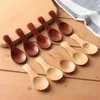 Tea Scoops 10Pcs Condiments Spoon With Short Handle Small Wooden Spoons For Jam