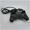 Spelkontroller Joysticks 1 Controller för PS2 Wired Gamepad Joypad Original / 2 PSX PS PCS Black Wholesale Drop Delivery Games Acces OTQ45