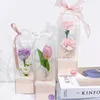 Gift Wrap 1Pc Transparent Rose Flower Box Plastic Cake Packaging Florist Wrapping Boxes DIY For Wedding Valentine's Day