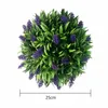 Dekorativa blommor Fake Plant Ball Lavender Topiary Hanging Basket Home Decoration Restaurant Wedding Handikraft 1 st 20 cm 25 cm 30 cm