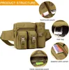 Backpacking Packs Bags Outdoor Tactical Waist Bag Men Military Water Bottle Pouch Waterproof Molle Camouflage Hunting Hiking Climbing Otmvr