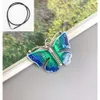 Klassische Van-Klee-Halskette aus 999er-Sterlingsilber, blaue Schmetterlings-Halskette für Damen, personalisierter, stimmungsvoller Anhänger, Schlüsselbeinkette, Geschenk