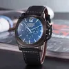 Watch Designer Mens Digital Dial Mechanical Movement Leather Strap Business Wrist L9cd