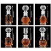 Flacons de hanche 1pc bouteille de liqueur de whisky 50ml distributeur de verre mignon mini alcool invité cadeau de mariage décanteur pot de vin pots de bar ensemble