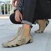 Casual Shoes Buty 2024 Ciepłe bawełniane ręcznie robione trampki na zewnątrz miękkie podeszwa wygodne męskie buty kostki męskie płaskie krótkie botki