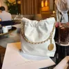 22 Designer Mini Chain DrawString Pearl Bag Caviar Crossbody Bag Axel Bag Brand Europe Europe Original Kvalitet över hela världen gratis frakt med låda