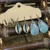 Dingle örhängen vintage bronsskal stjärna blad sätter kvinnor pendientes ihåliga geometriska piercing örhängen bohemiska smycken