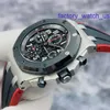 Emocionante AP Relógio de Pulso Royal Oak Offshore Série 26470SO Círculo Cerâmico Agulha Vermelha Vampiro Relógio Mecânico Automático Masculino 42mm