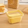 Plates Butter Cutting Box With Lid Cheese Crisper Rectangular Storage Cutter Splitting Case