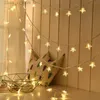 Cordas de LED 10 metros 100 luz ao ar livre estrela corda atmosfera de férias decoração USB pequena sala colorida YQ240401