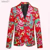 Men's Suits Blazers 2024 New Men Casual Flower Suit Jacket Summer Mens Thin Bar KTV Prom Stage Party Coats yq240401