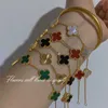 Vans High-End Nische exquisite doppelseitige vierblättrige Kleeblatt-Armband-Halskette mit fünf Blumen für Frauen in 18 Karat hellem Luxusgeschenk für die beste Freundin