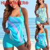 Costumi da bagno da donna 2024 Estate Sexy Stampa a righe Costume da bagno a due pezzi Tankini Taglia larga Donna Vintage Body Swim Beachwear Costume da bagno