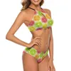 Damesbadmode Kleurrijk Schattig Citroenbikini-badpak Citrusfruit Sexy Push-upbikinis Set Dames Fitness Vrouwelijk