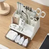 2024 Large Capacity Desk Accessories Pen Holder with Drawer Pencil Storage Box Desktop Organizer School Office Stationery Desk organizer