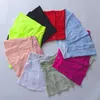 Lu Dellign Designer Women Sport Yoga spódnice LL Krótkie szorty z litego koloru plisowane tenisowe spódnica przeciwdziałająca narażeniu fitness krótka