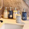 Liquid Soap Dispenser Japanese Style Toilet Ceramic Lotion Bottle El Bathroom Body Hand Household Press Shampoo