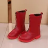 Botas para niños pequeños, niños, niñas, cuero, niña, para moda, zapatos de princesa, Kinder Laarzen Meisjes # Y2