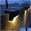 Altra illuminazione esterna Led Luce solare per scale Impermeabile Giardino Pas Cortile Terrazza Guardrail Lampada a gradino Luci paesaggistiche D2.0 Drop De Dhjk8