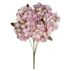 Fiori decorativi Bouquet artificiale di ortensie finte con fiori rosa viola per matrimoni